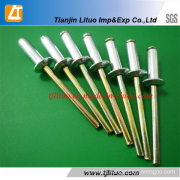 Factory Supply Color Zinc Open Type Aluminium Blind Rivets